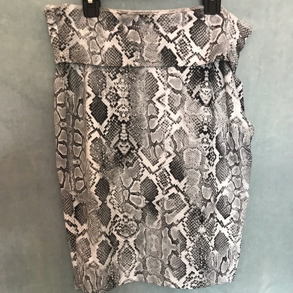 Black and white miniskirt